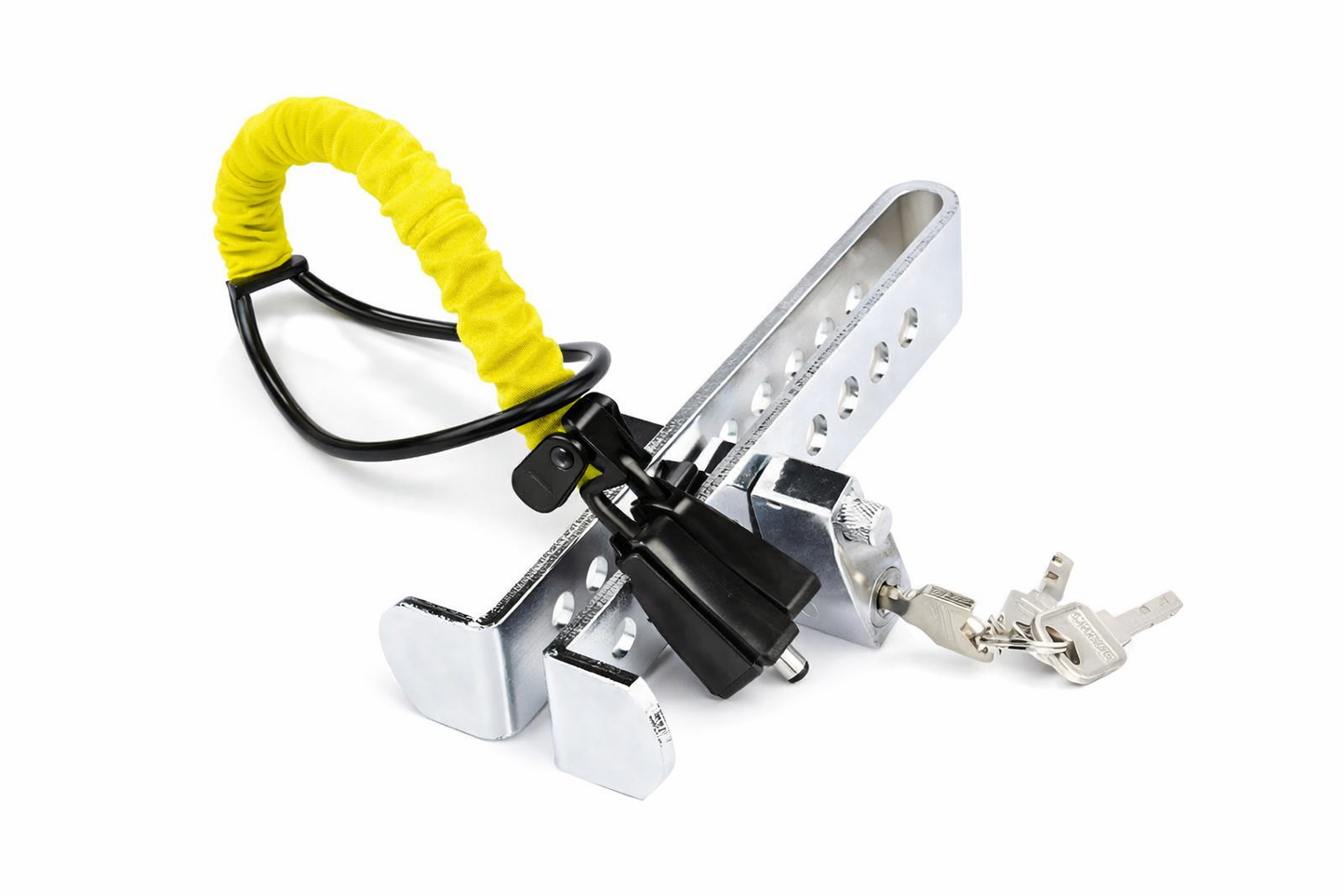 universal stainless pedal lock and seatbelt steering lock ( BUNDLE )