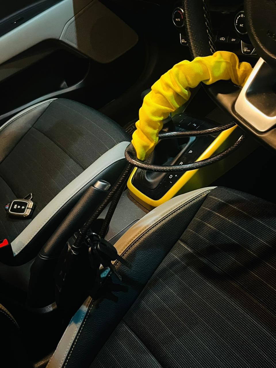 universal stainless pedal lock and seatbelt steering lock ( BUNDLE )