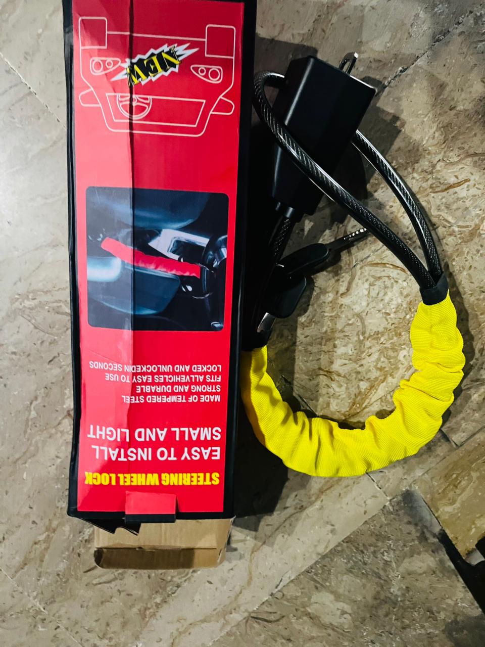 universal stainless pedal lock and seatbelt steering lock ( BUNDLE )