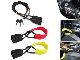 HEAVY-DUTY SEAT BELT STEERING WHEEL LOCK