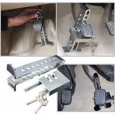 universal stainless pedal lock and seatbelt steering lock ( BUNDLE )